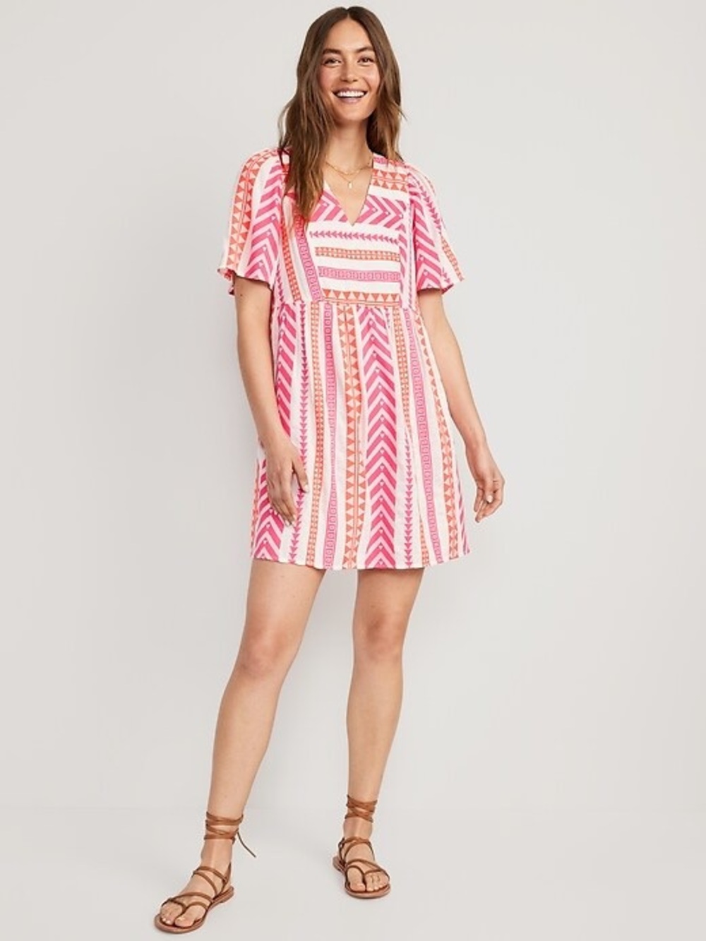 Old Navy Jacquard V-Neck Mini Dress